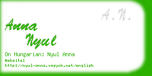 anna nyul business card